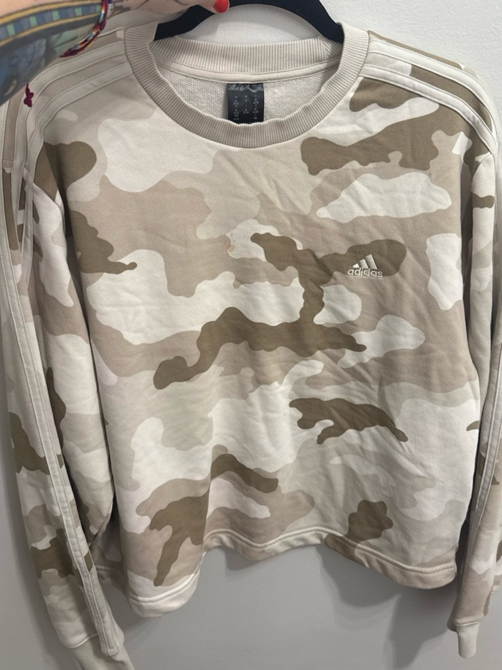 adidas Neutral Beige Camo Crewneck Sweatshirt